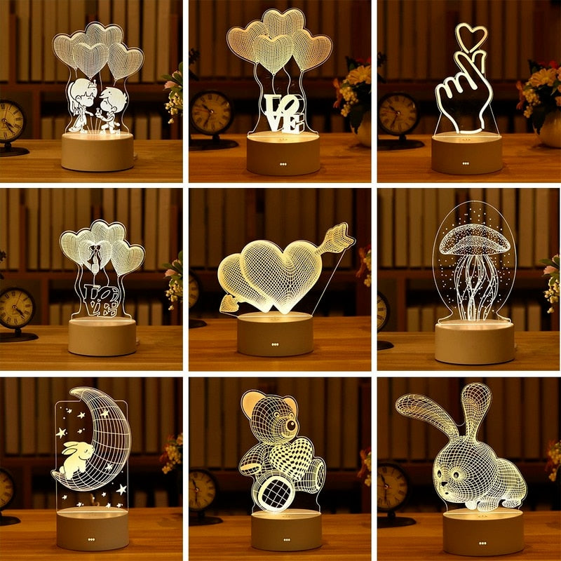 Acrylic Figures 3D Lamp